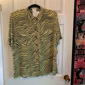 Vintage Basler tiger print blouse from Cohoes